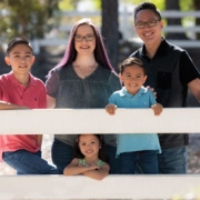 Karalayne Maglinte with her husband, Dennis, and their children.